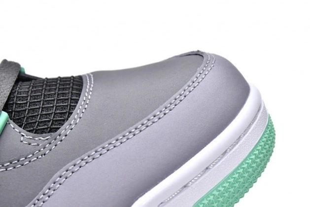 1st Kicks Shoes Glow Air 4 Retro Jordan Green 308497-033 0723